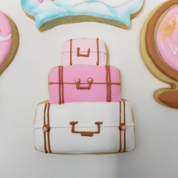 Luggage Cookies Suitcase Cookies Travel Cookies Travel Etsy