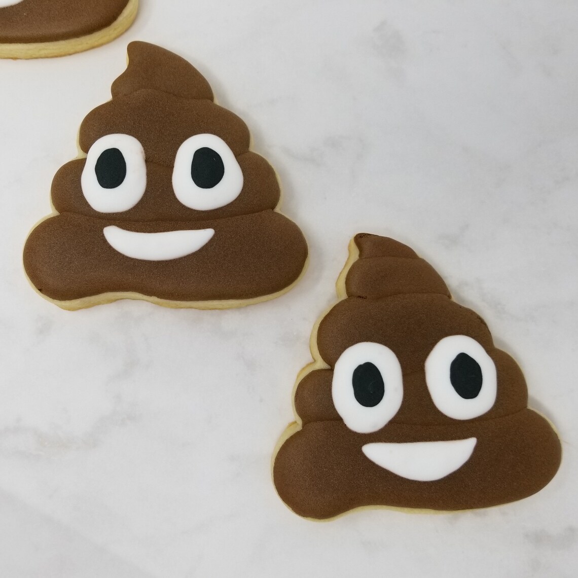 Poop Emoji Cookies Emoticon Cookies Emoji Party Birthday Etsy