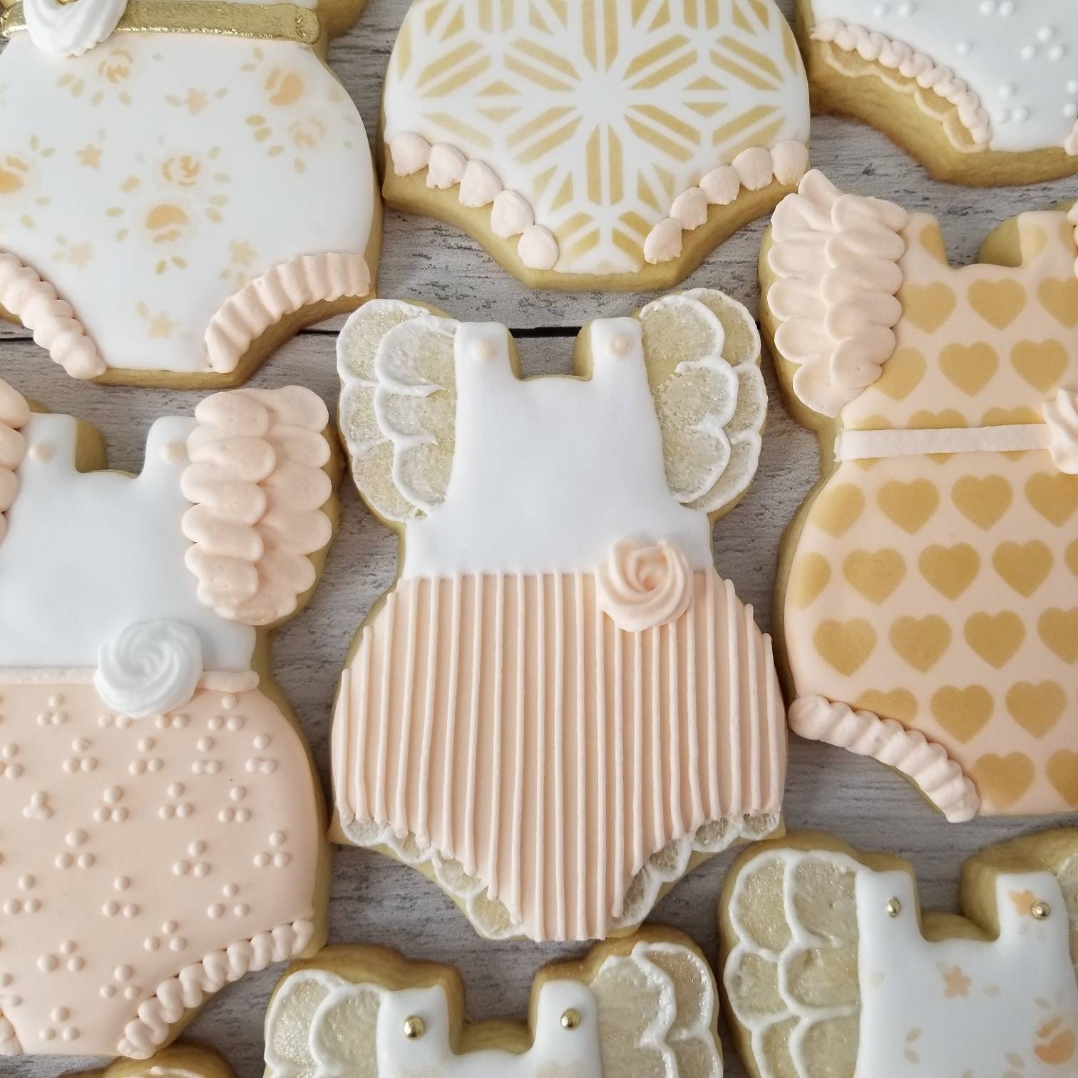 Preppy Onesie Baby Shower Cookies — Honey Blonde