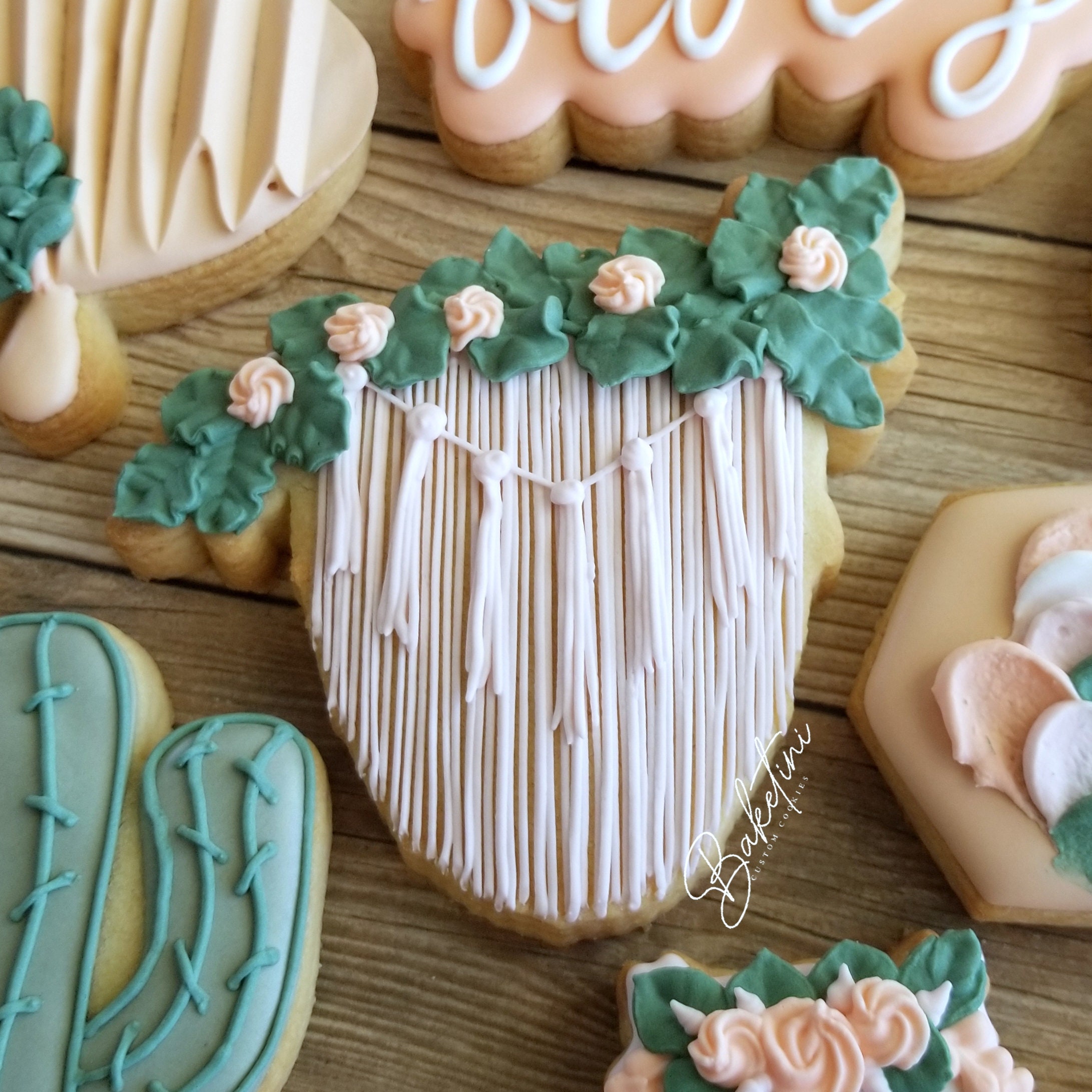 Boho Birthday Cookies 2 Dozen Succulent Cactus Macrame Owl Etsy