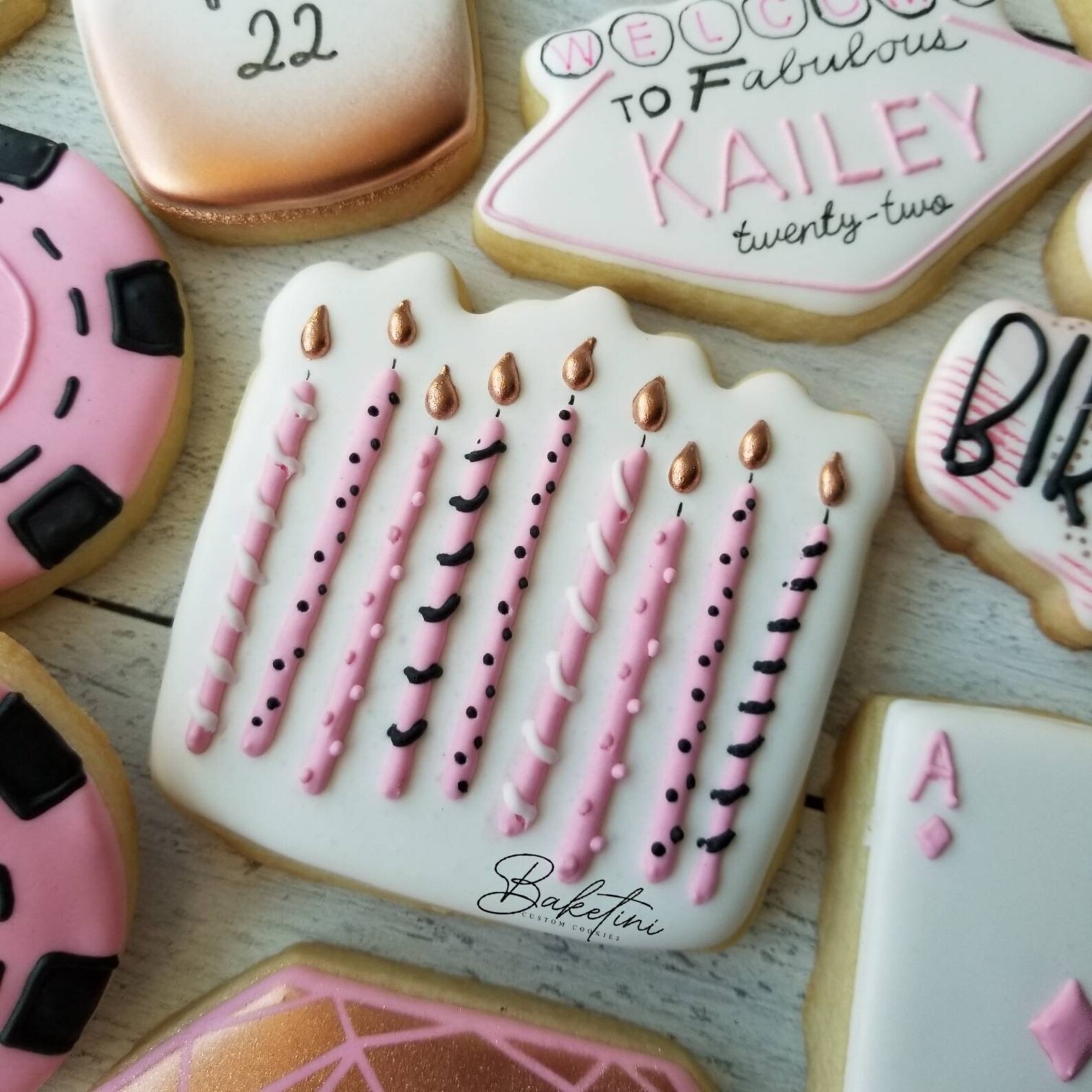 Vegas Party Girl Cookies 2 Dozen Las Vegas Party Champagne Etsy