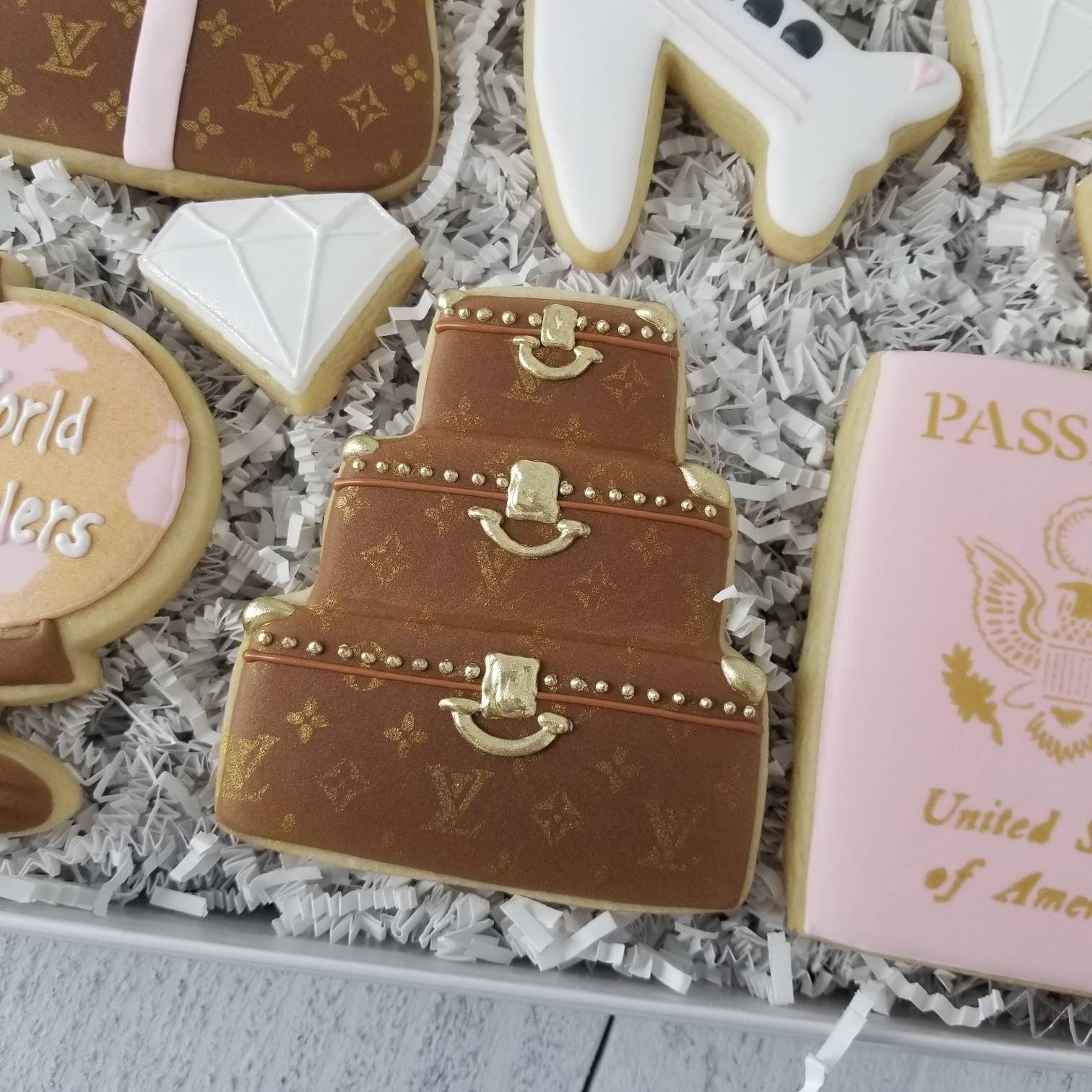 Designer Luggage Cookies Suitcase Cookies Travel Theme -  Sweden