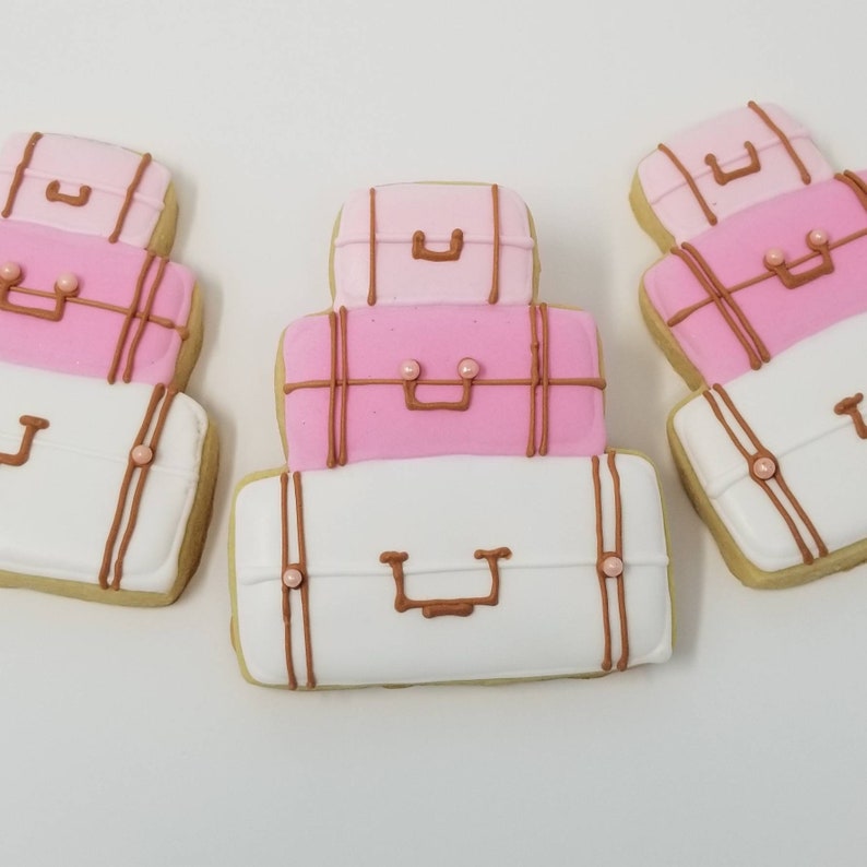 Luggage Cookies Suitcase Cookies Travel Cookies Travel Etsy