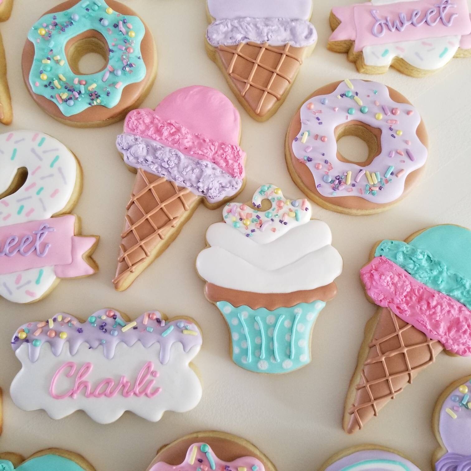 Two Sweet Cookies 2 Dozen Ice Cream Cookies Sweet Shoppe Etsy