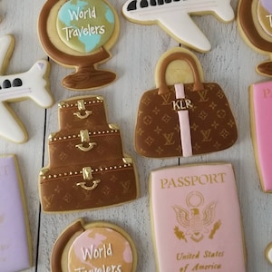 Designer Luggage Cookies Suitcase Cookies Travel Theme -  Sweden