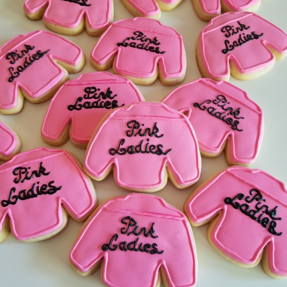 Pink Ladies Sugar Cookies Pink Ladies Jacket Grease Party Etsy
