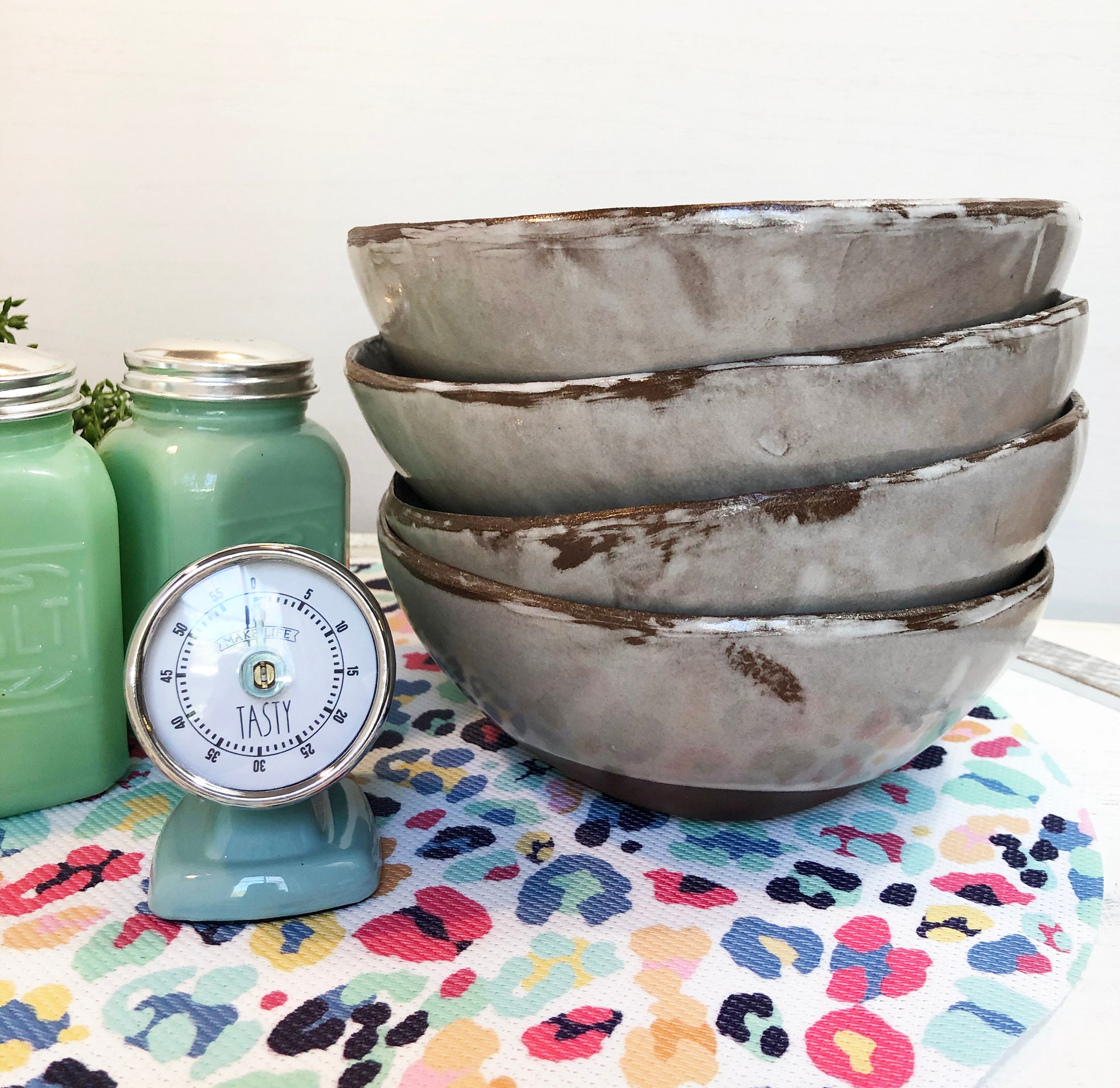 Farmhouse Serving Bowl / White Oval Pottery Bowl / Fruit Bowl Etsy