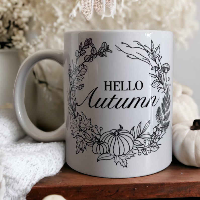 Hallo Herbst Tasse - Grüne Hexe Tasse - Grüne Hexe Tasse - Kräuterhexe Tasse - Herbstkern - Magische Tasse - Hexerei Tasse - Herbstkern Bild 2