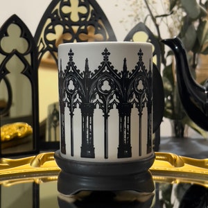 Gothic Cathedral Mug Gothic Window Color changing magic mug witchy cup magical mug goth arch zdjęcie 10