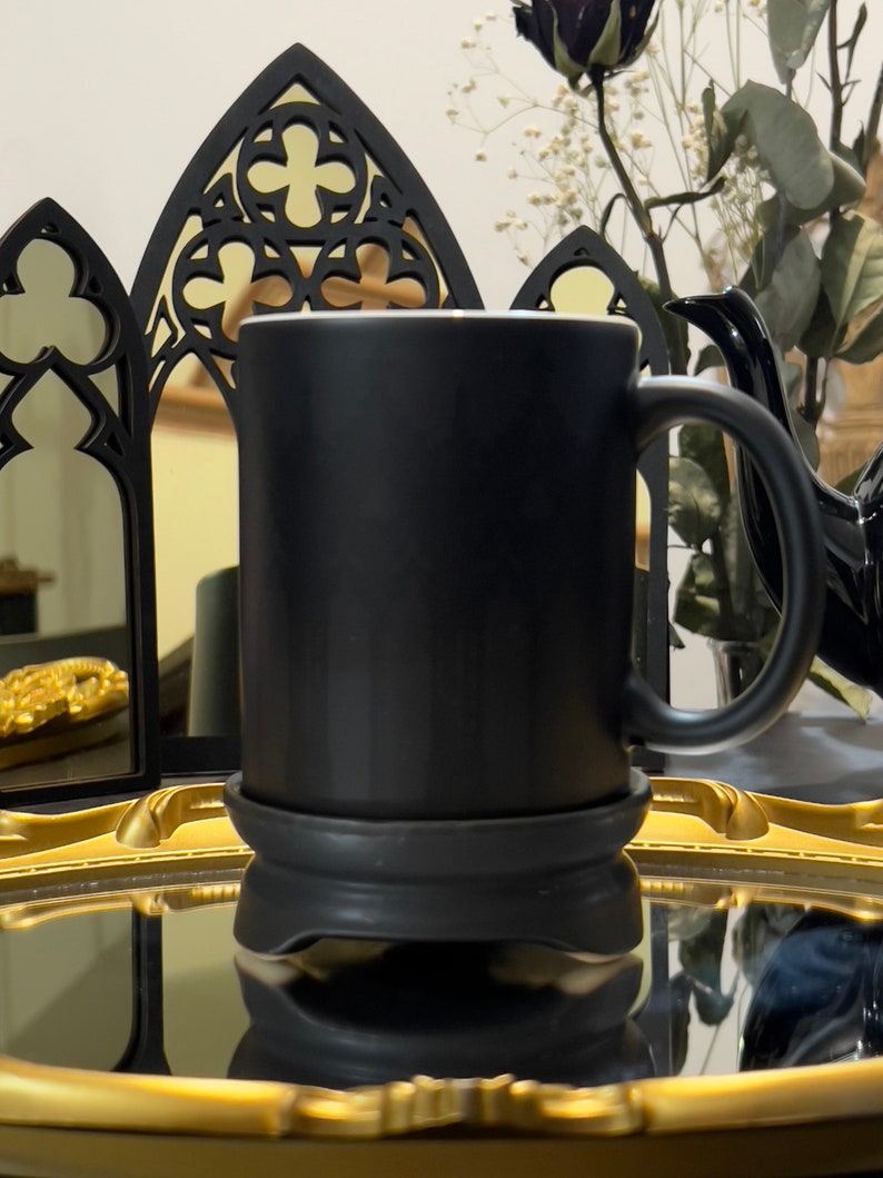 Gothic Cathedral Mug Gothic Window Color changing magic mug witchy cup magical mug goth arch zdjęcie 8