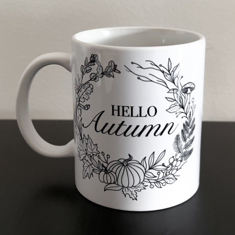 Hallo Herbst Tasse - Grüne Hexe Tasse - Grüne Hexe Tasse - Kräuterhexe Tasse - Herbstkern - Magische Tasse - Hexerei Tasse - Herbstkern Bild 5