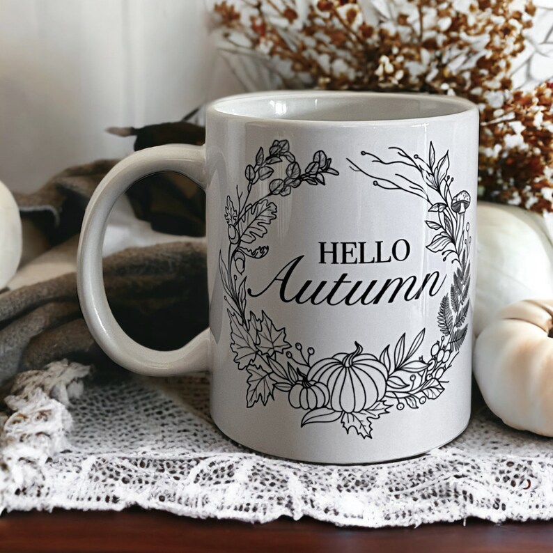 Hallo Herbst Tasse - Grüne Hexe Tasse - Grüne Hexe Tasse - Kräuterhexe Tasse - Herbstkern - Magische Tasse - Hexerei Tasse - Herbstkern Bild 6