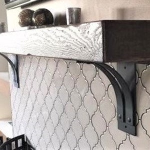 Fireplace Mantel Support Bracket, SOLD INDIVIDUALLY, Industrial Metal Shelf Bracket, Mantel Shelf, Rustic Mantel Bracket, Farmhouse Mantel