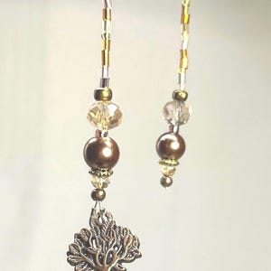 Handmade Bronze Tree of Life Beaded Bookmark: Book Lover Gift