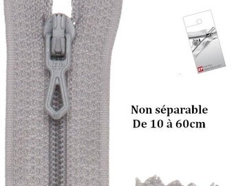 Non-separable light gray zipper from the brand Eclair-Prestil Z51