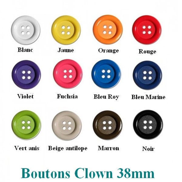 Bouton Clown Gros boutons 38mm