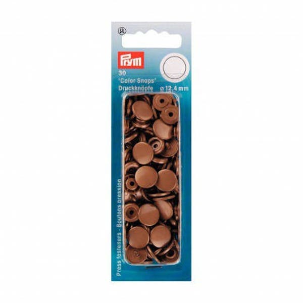 30 boutons pression Prym rond or Color snaps 393111