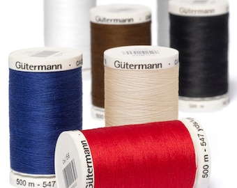 Fil à coudre Gutermann 500m 100% Polyester Coloris au choix