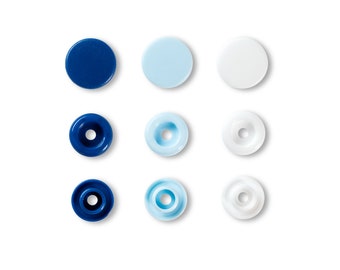 Boutons pression Prym Love Assortiment bleu blanc bleu clair Prym 393 009