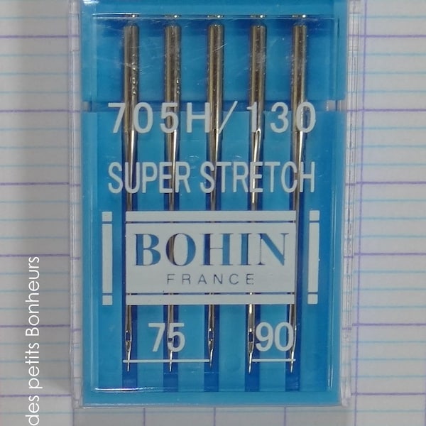5 Super stretch needles for sewing machine - Bohin -