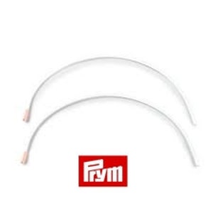 May include: Two silver-coloured Prym bra cup wires with a slight curve. The wires have a small, round, copper-coloured end piece.