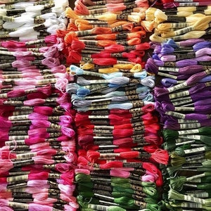 DMC Mouliné 8 meter skein, DMC embroidery thread, DMC embroidery cotton Col from 605 to 799