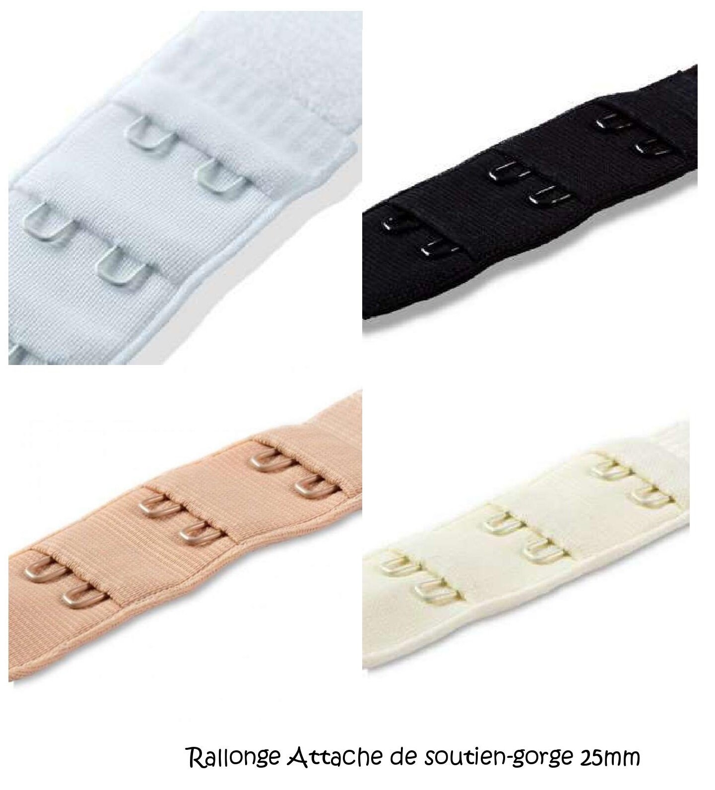 Rallonge Soutien Gorge 3 Crochets DAMILY® Lot 3 De Rallonges