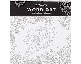 American Crafts Word Art Coloring Book