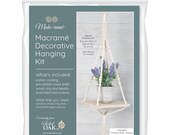 Solid Oak Macrame KIt - Hanging Shelf Square