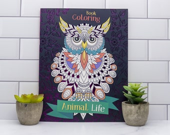 Adult Coloring Book- Animal Life