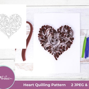 Heart Quilling Pattern