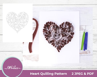 Heart Quilling Pattern
