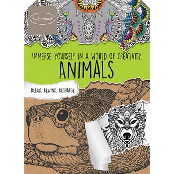 Adult Coloring Book Kathy Ireland Animals 
