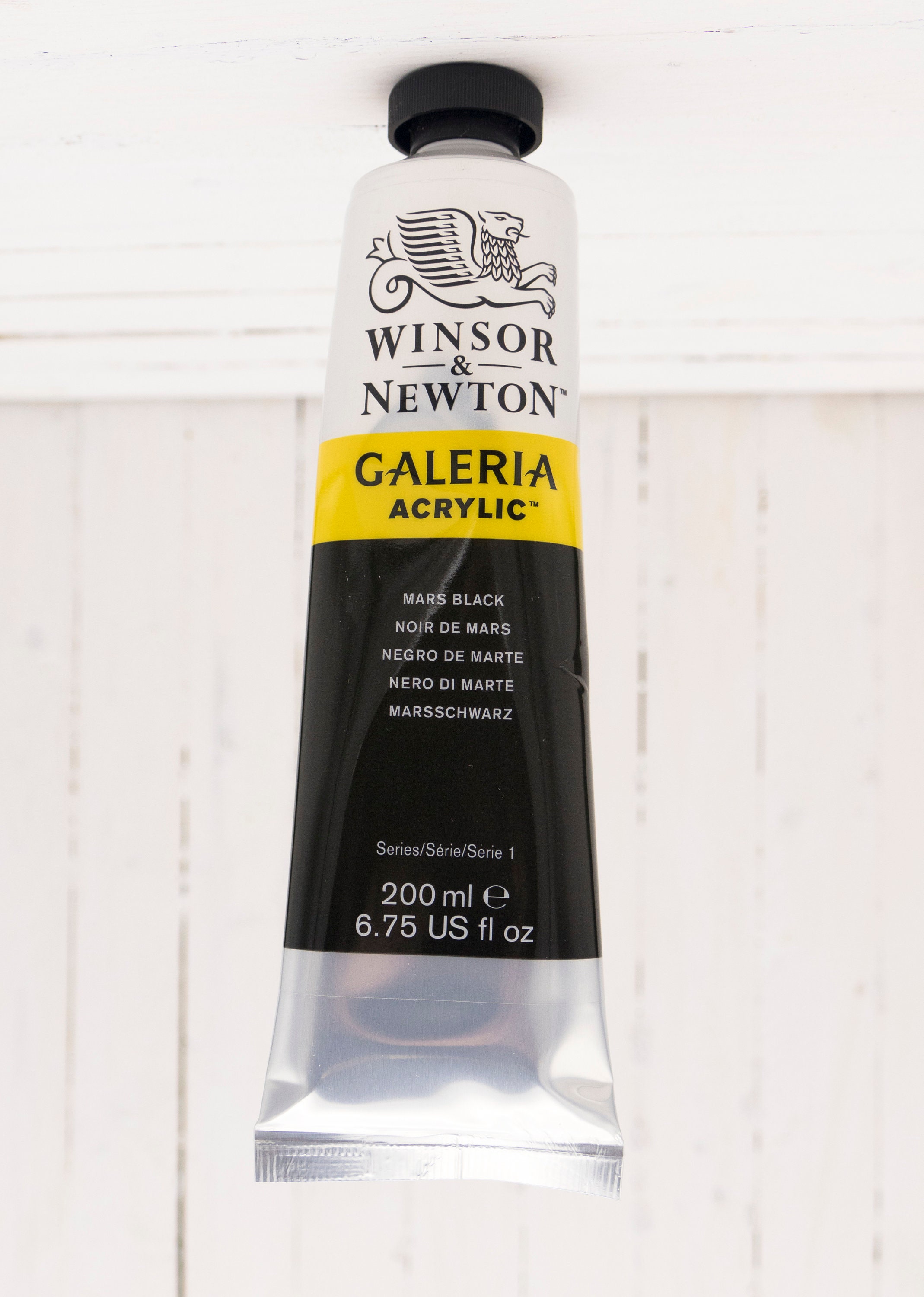 Winsor & Newton Mars Black Galeria Acrylic Paint 200ml Tube 200-ml