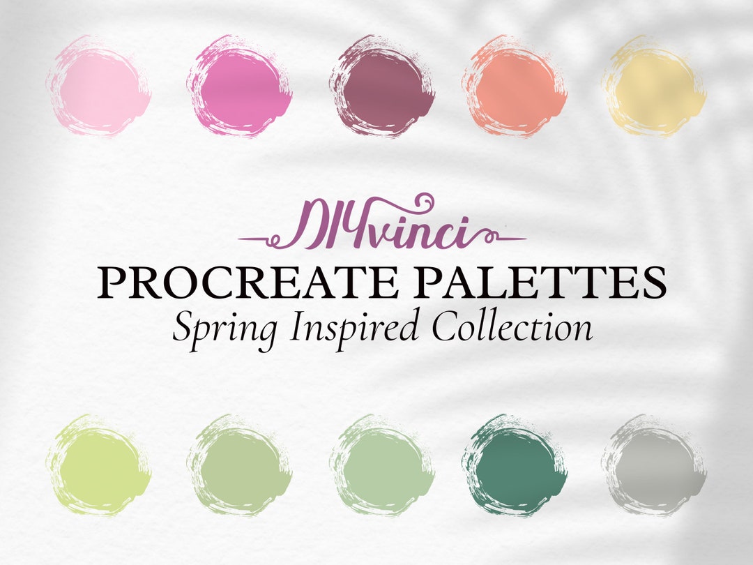 Pro Create Spring Color Palette Procreate Palettes- Spring Inspired - 5 Palettes | 100 Colors ...