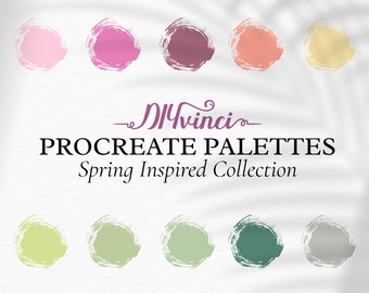 Procreate Palettes- Spring Inspired - 5 Palettes | 100 colors - Personal & Commercial Use