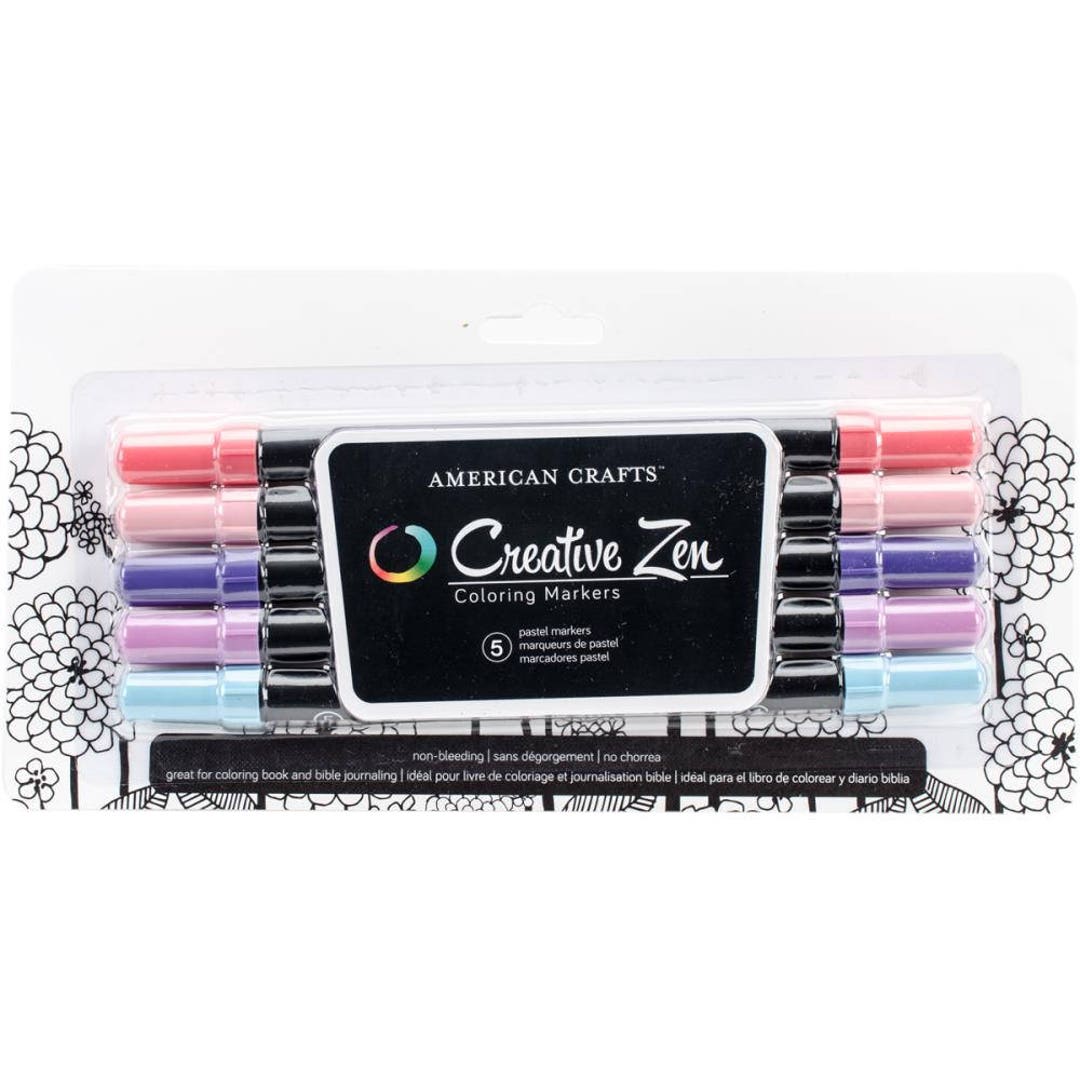 公式通販サイトセール Coloring Book Color Crafts American Markers- Pastel Pack 5 マーカー・蛍光ペン