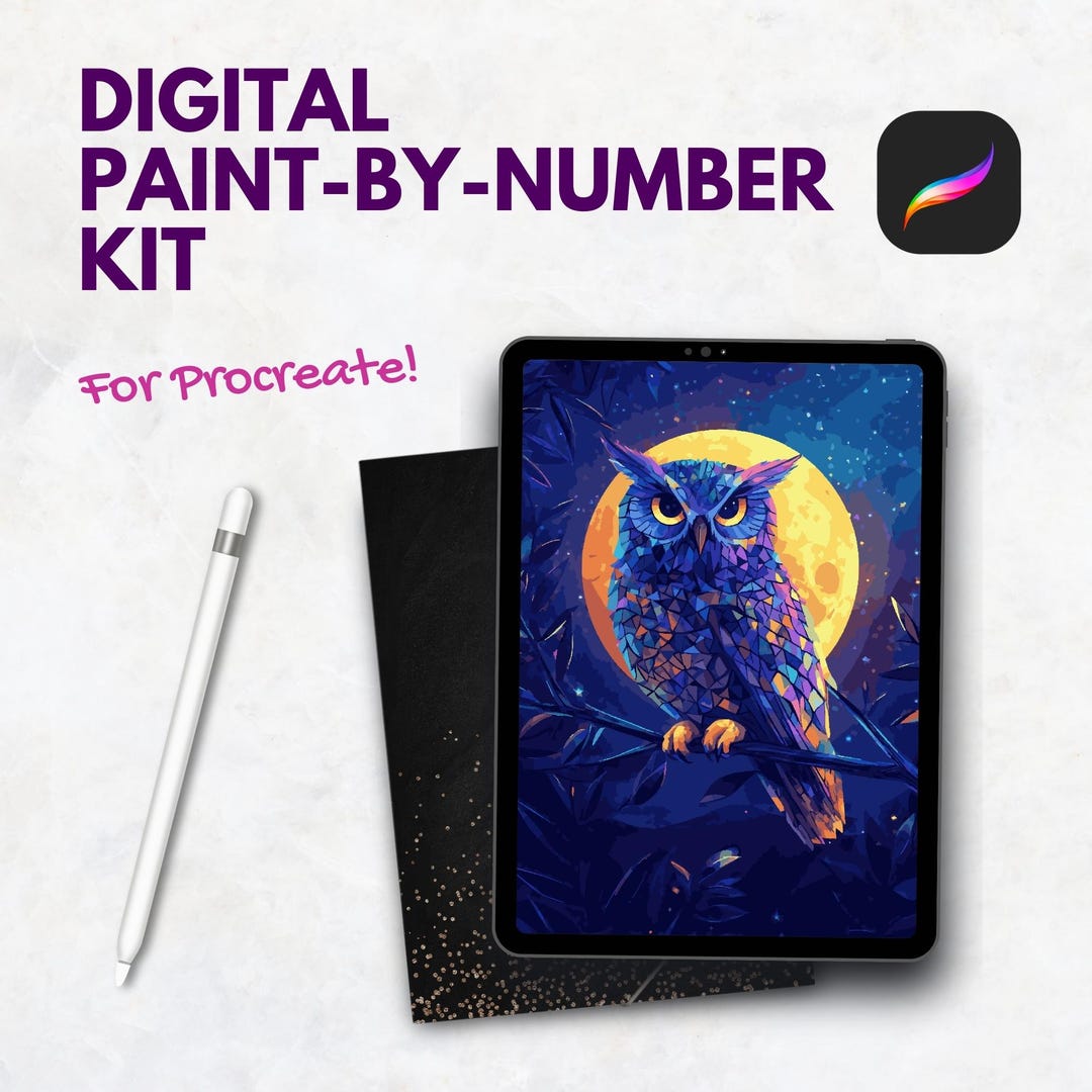 Digital Paint by Number Kit for Procreate - Astral Perch Design ...