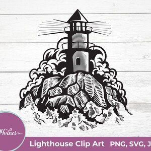 Lighthouse Clip Art -  PNG, SVG, JPEG - Personal & Commercial Use