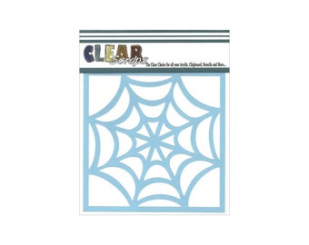 Clear Scraps Stencil 12 x 12 Spiderweb