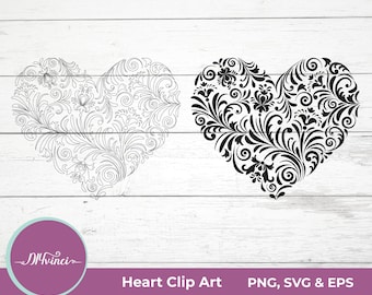 Heart Clip Art - jpeg, PNG, SVG, EPS - Personal & Commercial Use