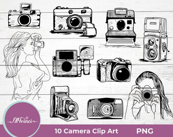 10 Imágenes prediseñadas de la cámara - PNG - Uso personal y comercial