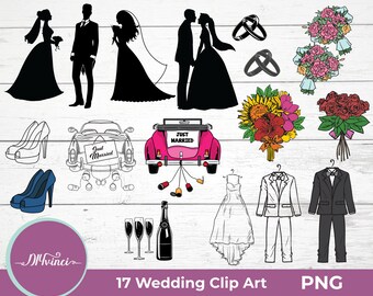 Wedding Clip Art - 17 PNG - Personal & Commercial Use