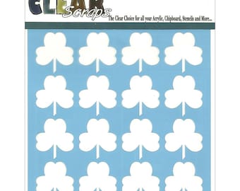 Clear Scraps Stencil- Shamrock 6 x 6