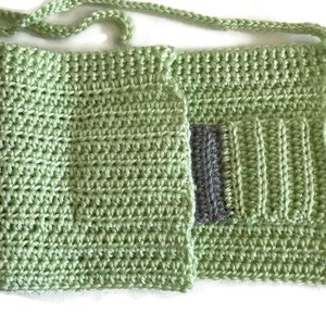 Crochet Egg Apron, Adult Size in Pastel Green, Yellow, and Blue image 6