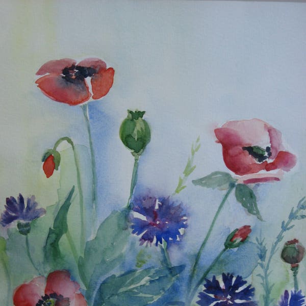 Mohn und Kornblumen