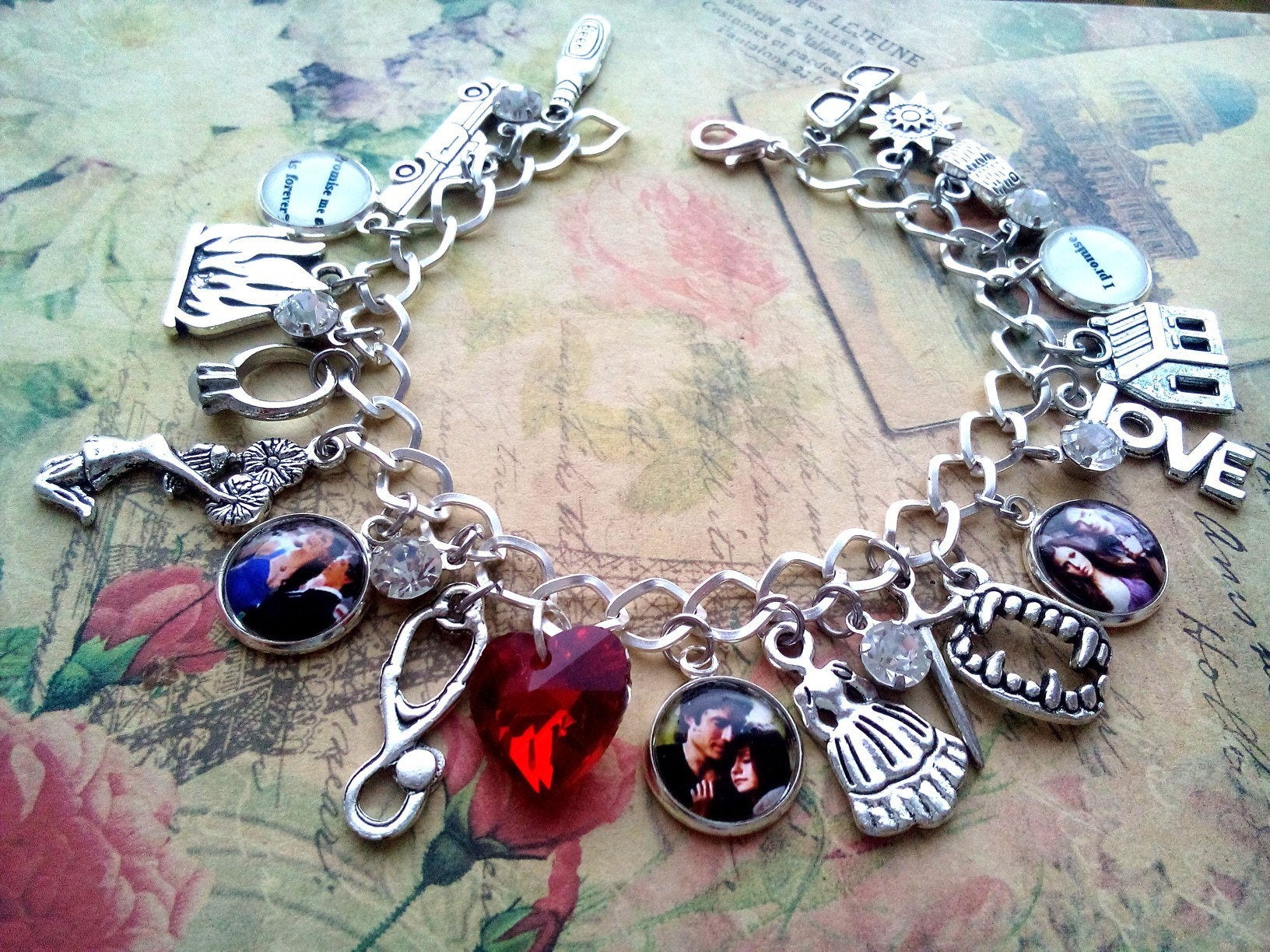 Delena bracelet The vampire diaries jewelry Elena Gilbert | Etsy