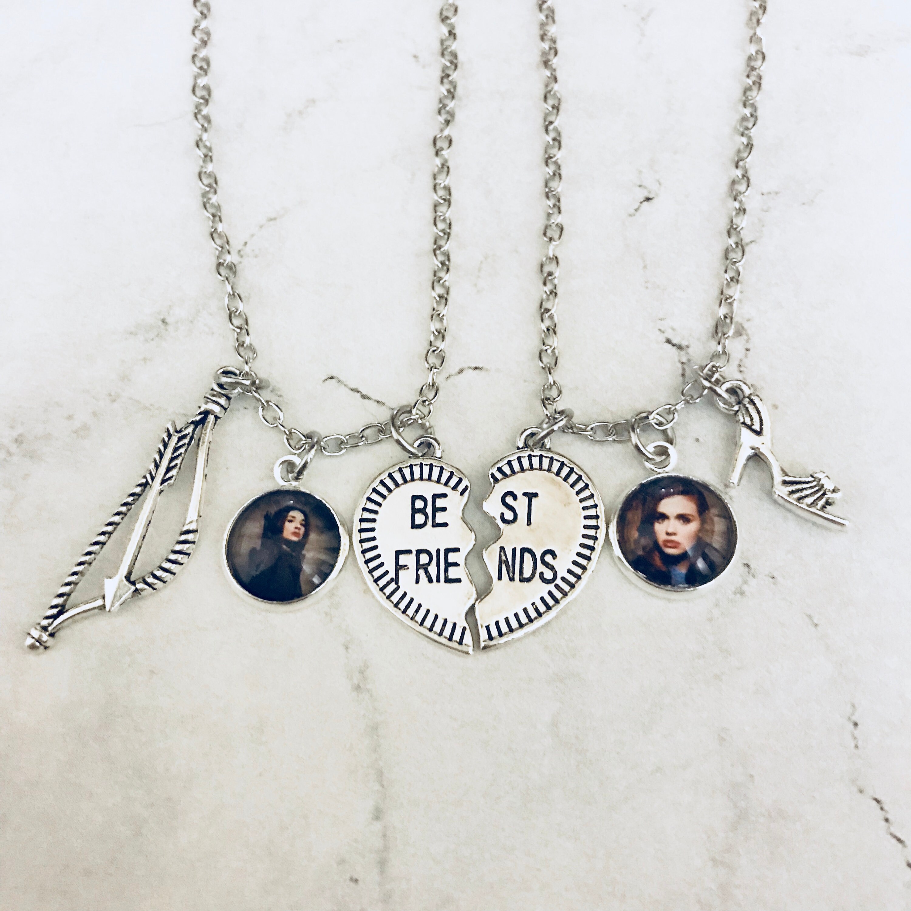 Paired pendants Teen wolf Allison Argent necklace Lydia Etsy