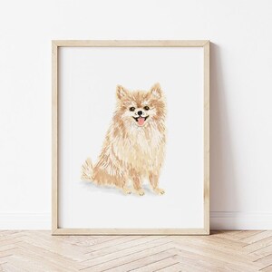 Pomeranian Portrait, Pomeranian Dog Artwork, Pet Portrait, Pomeranian Wall Art, Dog Wall Decor, Puppy Art Print, Pomeranian Painting