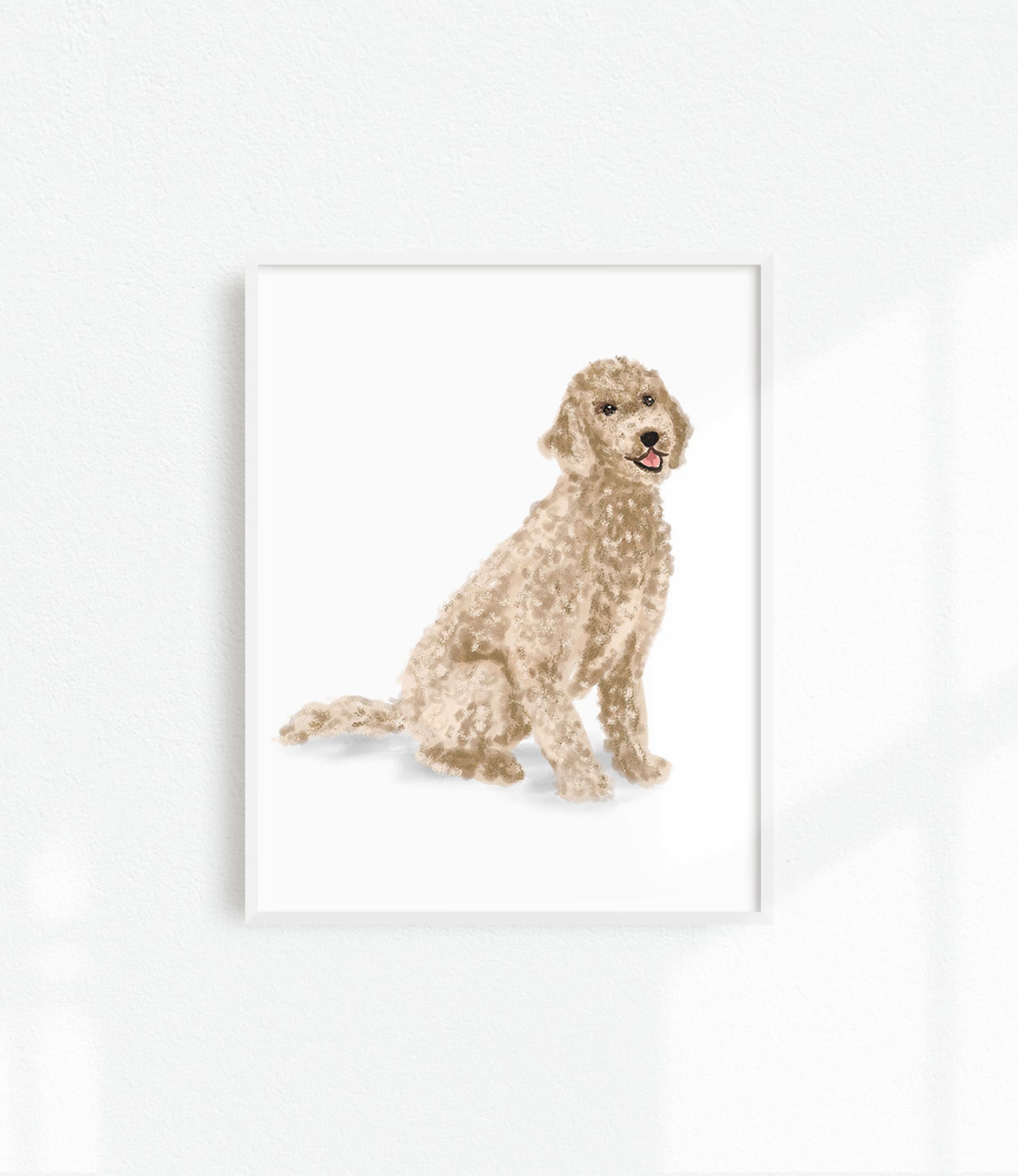 Goldendoodle Art Print, Goldendoodle Dog Portrait, Goldendoodle Artwork